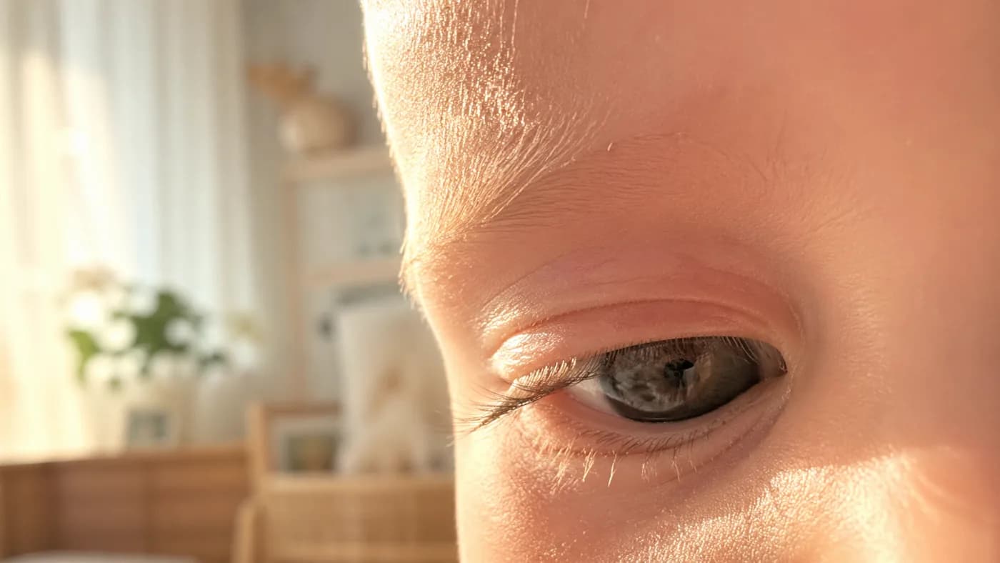 Mis on "loojuva päikese" sündroom laste silmades?